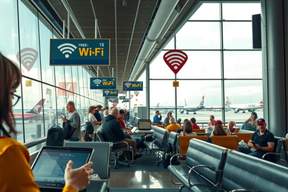 How can I get free WiFi at the airport?