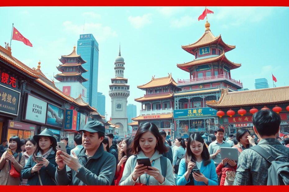How do tourists use the internet in China?