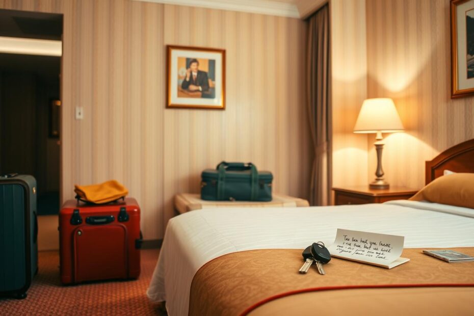 What is the proper etiquette for leaving a hotel room?