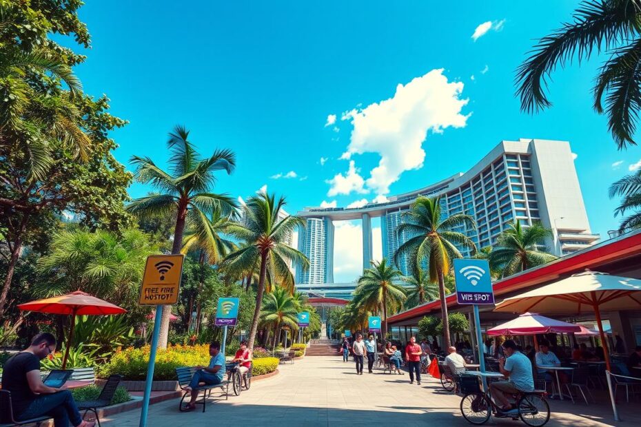 Where can I find free WIFI in Singapore?